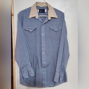 Men's Western Pearl Snap Shirt Size Large